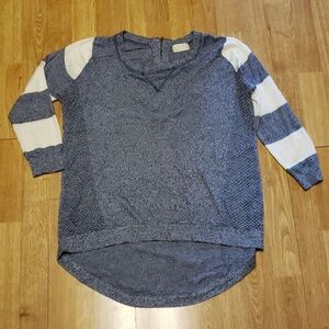 Altar'd State striped sleeve sweater sz large